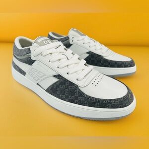Givenchy G Move Leather and Denim Monogram Logo Men Sneakers Size EU 45 - US 12